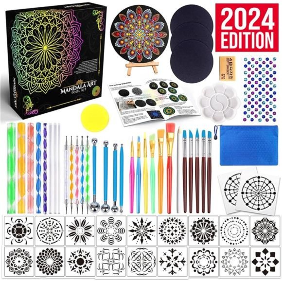 Mandala Dotting Painting Kit -💜 Stencils Tool Set Art Craft Supplies Kits 🦄